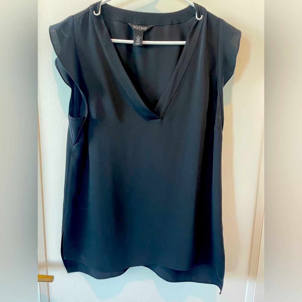 Whbm Top With Flutter Sleeves. - image 1